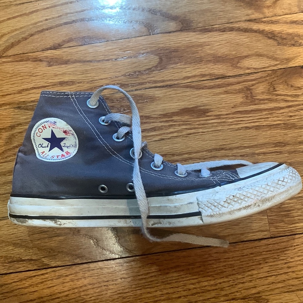 Blue converse high tops